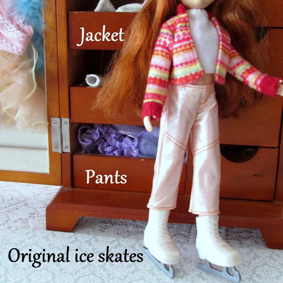 WEE 3 FRIENDS SKATING OUTFIT: WHITE ICE SKATES, COZY JACKET, PANTS, HAT, SO CUTE - Picture 5 of 8